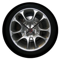 Car Wheel hubcap clock