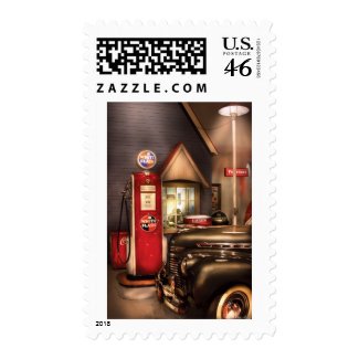 Car - White Flash Gasoline stamp