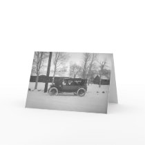 Car with a Christmas tree tied to the hood. cards by uwahc_cards Car with a Christmas tree tied to the hood. cards