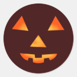 Cara de la calabaza etiqueta