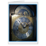Cara de reloj de pie tarjetas