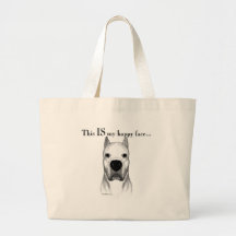 Cara feliz de Dogo Bolsa De Mano