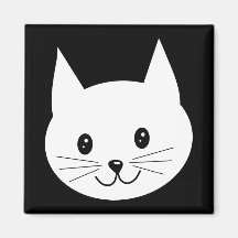 Cara linda del gato imanes de nevera