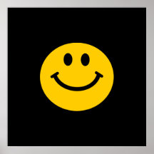 Cara sonriente amarilla posters