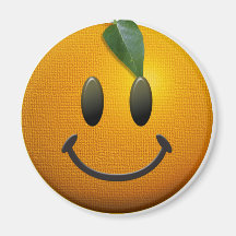 Cara sonriente feliz iman de frigorífico