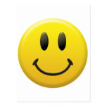 Cara sonriente feliz postal