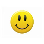 Cara sonriente feliz tarjetas postales