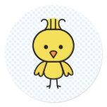 Caraline canary round stickers