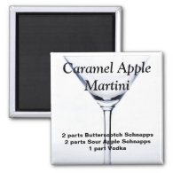 Caramel Apple Martini Refrigerator Magnets