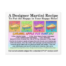 Caramel Apple Pie Martini Recipe Card Postcard
