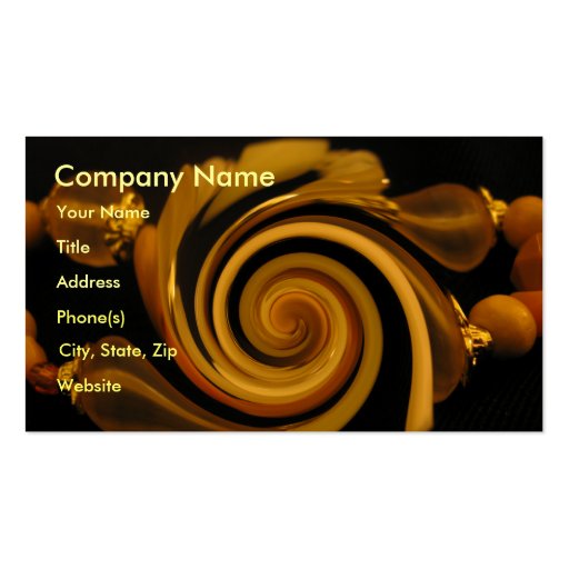 Caramel Candy Bangles Business Card Template (front side)