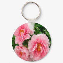 Cara's Garden Pink Peonies keychain