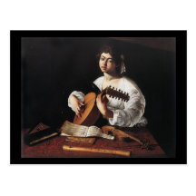 Caravaggio el jugador del laúd postales