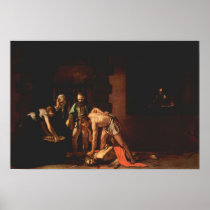 Caravaggio-The beheading of John the Baptist Print