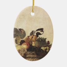 Caravaggio's Basket of Fruit Christmas Ornaments