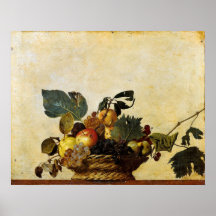 Caravaggio's Basket of Fruit Print