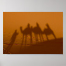 CARAVAN SHADOW, Sahara Desert, Morocco Posters