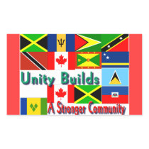 Carbbean-canada unity rectangle stickers