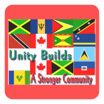Carbbean-canada unity square sticker