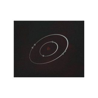 Carbon Atom wrappedcanvas