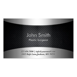 Carbon Black Plastic Surgeon Business Card