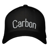 Carbon embroidered hats