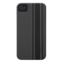 Carbon Fiber & Black Stripes iPhone 4 Case