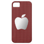 Carbon Fiber iPhone 5 Case (Red with Apple)