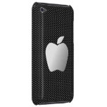 Carbon Fiber iPod Touch Case (White Apple)