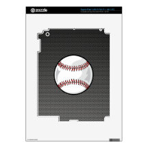 Carbon Fiber look Baseball iPad 3 Skin