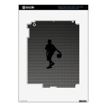 Carbon Fiber look Basketball Player Decal For iPad 3