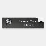 Carbon Fiber look Checkered Flag Bumper Sticker