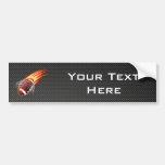Carbon Fiber look Flaming Football Bumper Stickers