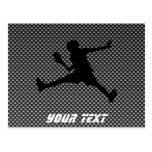 Carbon Fiber look Tennis Postcard