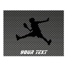 Carbon Fiber look Tennis Postcard
