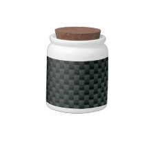 Carbon Fiber Patterned Candy Jar