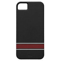 Carbon Fiber Red & White Stripes iPhone 5 Case