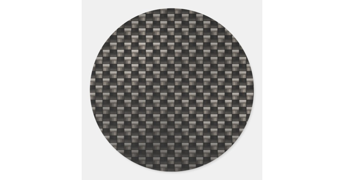 Carbon Fiber Texture Classic Round Sticker Zazzle