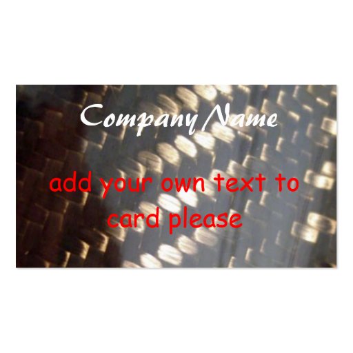 carbon_fiber_weave, Company Name, add your own ... Business Card Template