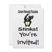 Carbon Monoxide Poisoning Stinks Skunk Awareness D Personalized Invite