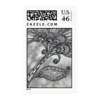 Carbon Space Flower 4 postage stamp