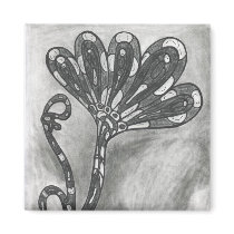 Carbon Space Flower magnet by kewzoo Carbon Space Flower magnet