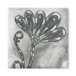 Carbon Space Flower magnet