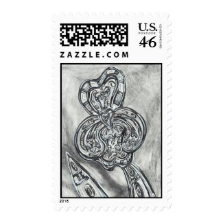 Carbon Space Iris postage stamp