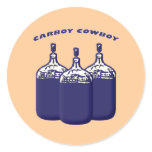 Carboy Cowboy Round Sticker
