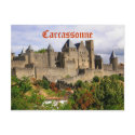 Carcassonne fortress in France postcards