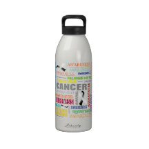 Carcinoid Cancer Awareness Collage Reusable Water Bottle