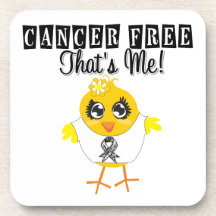 Carcinoid Cancer - Cancer Free That's Me Beverage Coasters