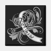 Carcinoid Cancer Fight Like a Girl Flourish Magnets