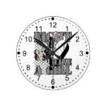 Carcinoid Cancer Fight Like A Girl Kick wall clocks